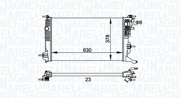 350213158300 Magneti Marelli Радіатор охолодження двигуна